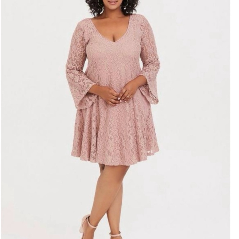 Blush lace dress